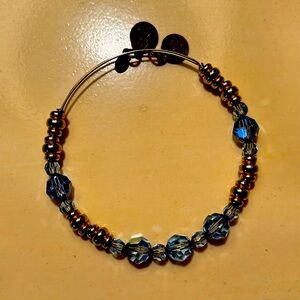 Gently used, ALEX AND ANI Light Blue & Gold